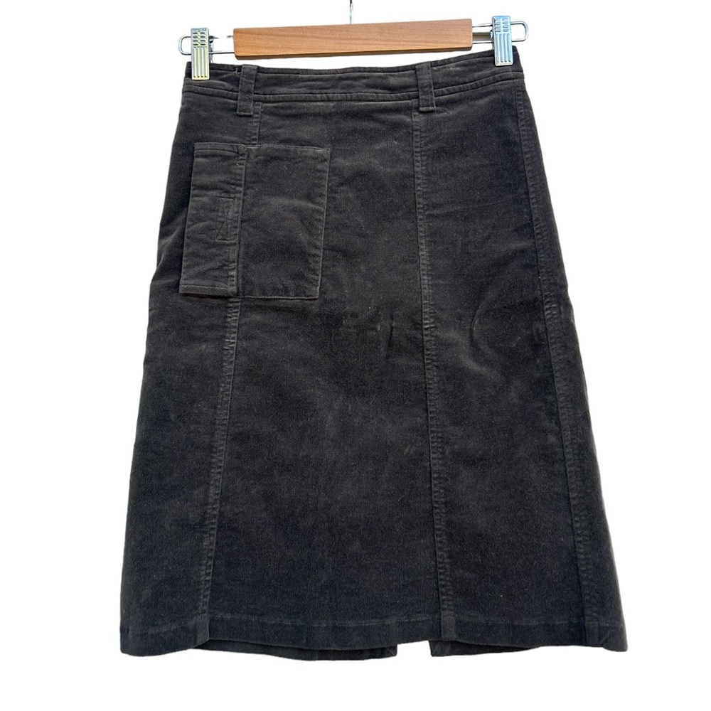 Armani Junior Childrens Girls Velvet Brown Cargo A-Line Skirt - Size 8 (IT 30)
